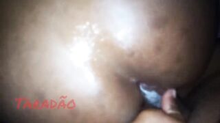 Wicked ebony beauty groaning and taking a weenie in her booty.