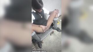 Small eighteen year old student widens her twat and play with it during the time that the teacher see and stroke , this babe even wiggled her butt on his white weenie