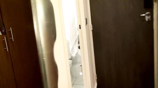 Pleasing brunette hair smashed in her bushy cunt