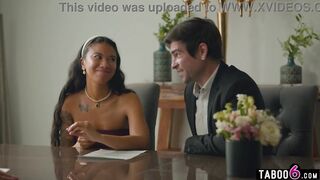 Hawt Latin chick bride fucked by the groom with some other pair there