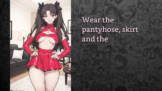 Rin Tohsaka feminizes u into her compliant sissy and trains u to take weenies (joi cei)