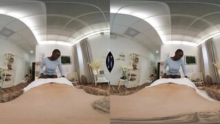 Ebony Black Gal Gives Afro Massage - Lewd Wicked Zaawaadi Cheerful Ending Sex VR 360 Porn