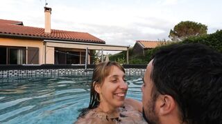 This guy suddenly takes my bikini off to bang me in the swimming pool