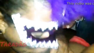 Nasty ebony cutie giving a great oral-job