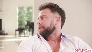 Elizabeth Skylar caught her spouse and their neighbour's stepdaughter Rissa May having sex. This babe gets turned on and joins in wanting that dong as well