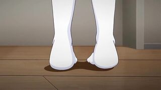 Breasty anime teen drilled by teacher