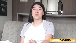 Plumper Oriental Lalin girl is titty-screwed after a unfathomable mouth oral