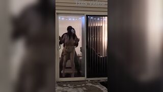 Oral and Filled Up in the Snow Christmas Eve