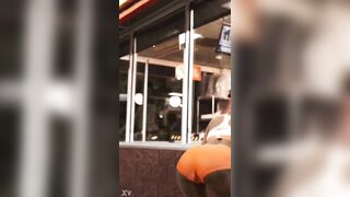 Ebony babe cameltoe twat