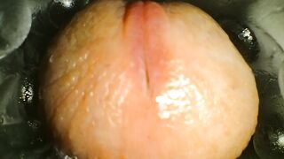 ASMR FLESLIGHT CLOSE UP SCREW WITH SEE PORN AND SLOW MOTION SPUNK FOUNTAIN