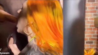 Pair exchange at the swingers club! Gloryhole and sex swing joy