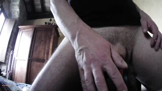 Laura on Heels model step sister tied on the couch and throated wearing platform heels and nylons