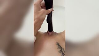 I love getting cum in my baths. See as I rub the petite part on my love button...