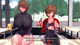 Twisted World #61: Screwing 3 hawt cuties in a public restroom