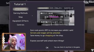 REAL LIFE PUBLIC EXHIBITIONIST PLAYS ANIME FLASHING GAME: Secret Flasher Sereka-san