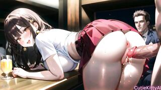 Thick Corpulent Manga Waifu Fucked Unfathomable in Crowded Bar - AI Generated Anime mother I'd like to fuck Risky Public Creampie Preview (Short Video)