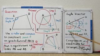 Tokyo 2024-first [1]Q9 Draw an Angle Bisector.[JapanMath]