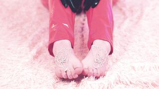 Cunt Masturbation and Foot Fetish, Latex Servitude and CowGirl Position.