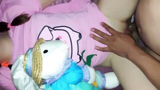 Oh, oh! Dad, not my little booty! I'm staying home to take care of my stepdaughter at night coz my wife goes to work!