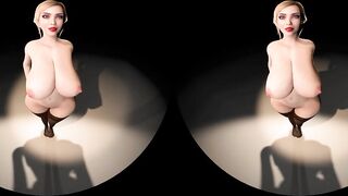 VR - Slender Blond Booty Grows into a PAWG - Breast Expansion and Butt Inflation -180 4k 60fps