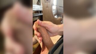 Risky large knob masturbation in public church part 1