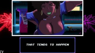 Ms Nightingale - Large melons Ebony Cyberpunk cutie