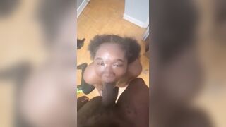 Unsightly floozy getting degraded by dad