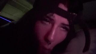 Sucking on his head until that guy cums in my throat