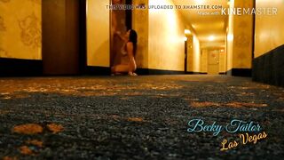 Screwing wife in Vegas hotel hallway