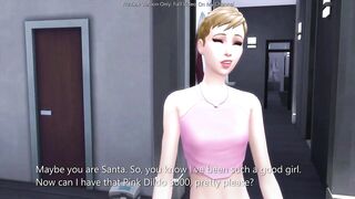 Nasty Rich Beauty Gets Permeated By Santa's Large Old Shlong