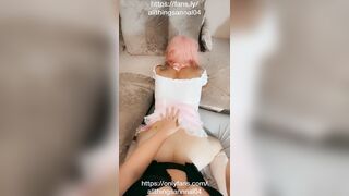 Pegging my spouse whilst clothed as a sissy - check out my links for full movie