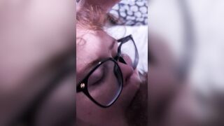 Sucking dad's jock like a worthy gal