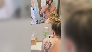 This babe says positive affirmations about herself in the mirror homemade mother I'd like to fuck