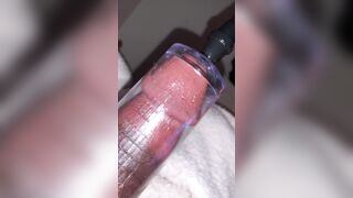 Milking my cock with my pump