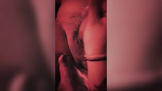 Attention for dad... Hand and foot job by his big beautiful woman Chunky rock beauty