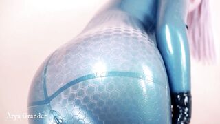 texturized latex rubber catsuit