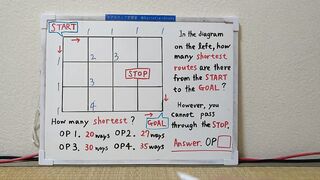 How many shortest routes are there?[JapanMath]