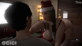 Giant Butt mother I'd like to fuck gives a favourable youthful guy a Christmas oral - CG Manga - OCICI