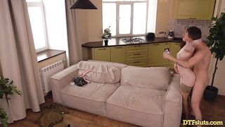 DTFsluts - Russian doxy Hawt Pearl screws her boyfriend