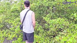 I've a three-some with my boyfriend and his ally on the beach