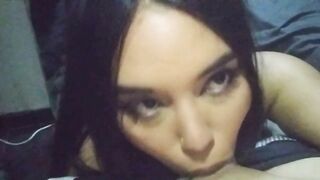 Celebration screw and oral ????Gorgeous eighteen year old latin chick oozing cum in her cunt