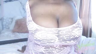 Pink and Lacey Large Natural Tit Tease from Bitch goddess Marley