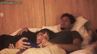 My stepsister notices my perverse intentions to fuck her mouth and that babe lets me (we nearly get caught)