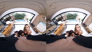 2 Latin babe Shemales on Your Rod at One time in VR 3some