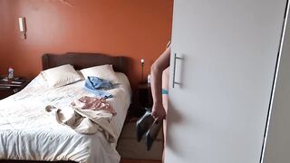 I stroke watching my stepmother show off in underware and ask me to cum