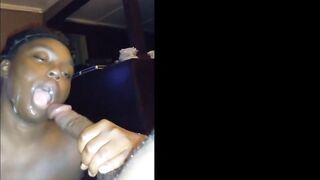 Throwback DarkChocolateBarbie oral-sex & facial