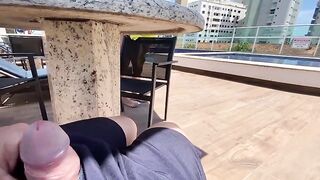 mother I'd like to fuck caught me wanking at public pool and helped me cum.