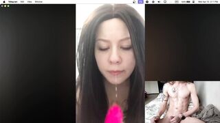 THIS BABE WATCHES ME MASTURBATING CUMS TWICE!