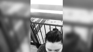 Отсос члена на балконе