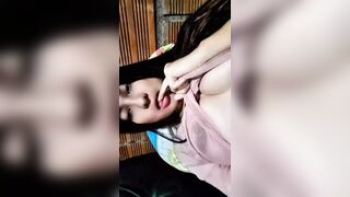 Yulieth Gomez touches herself and shows off her large bazookas